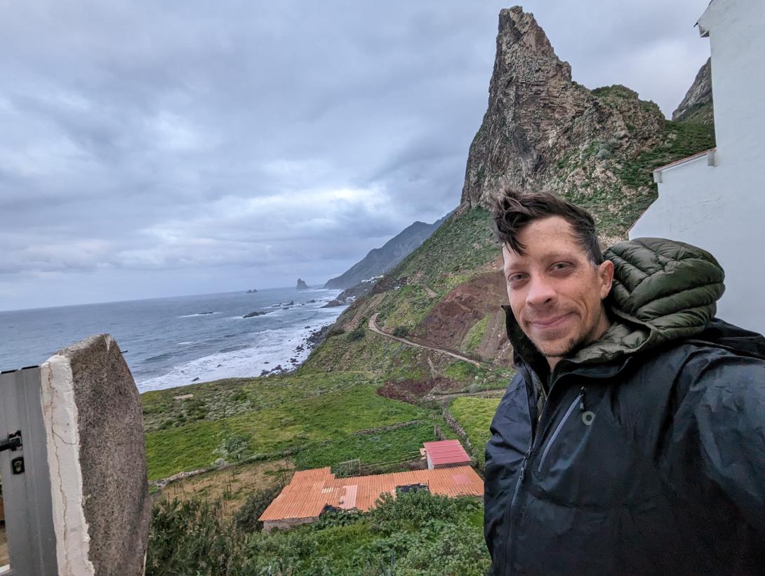 View from Taganana streets down the coast to the east